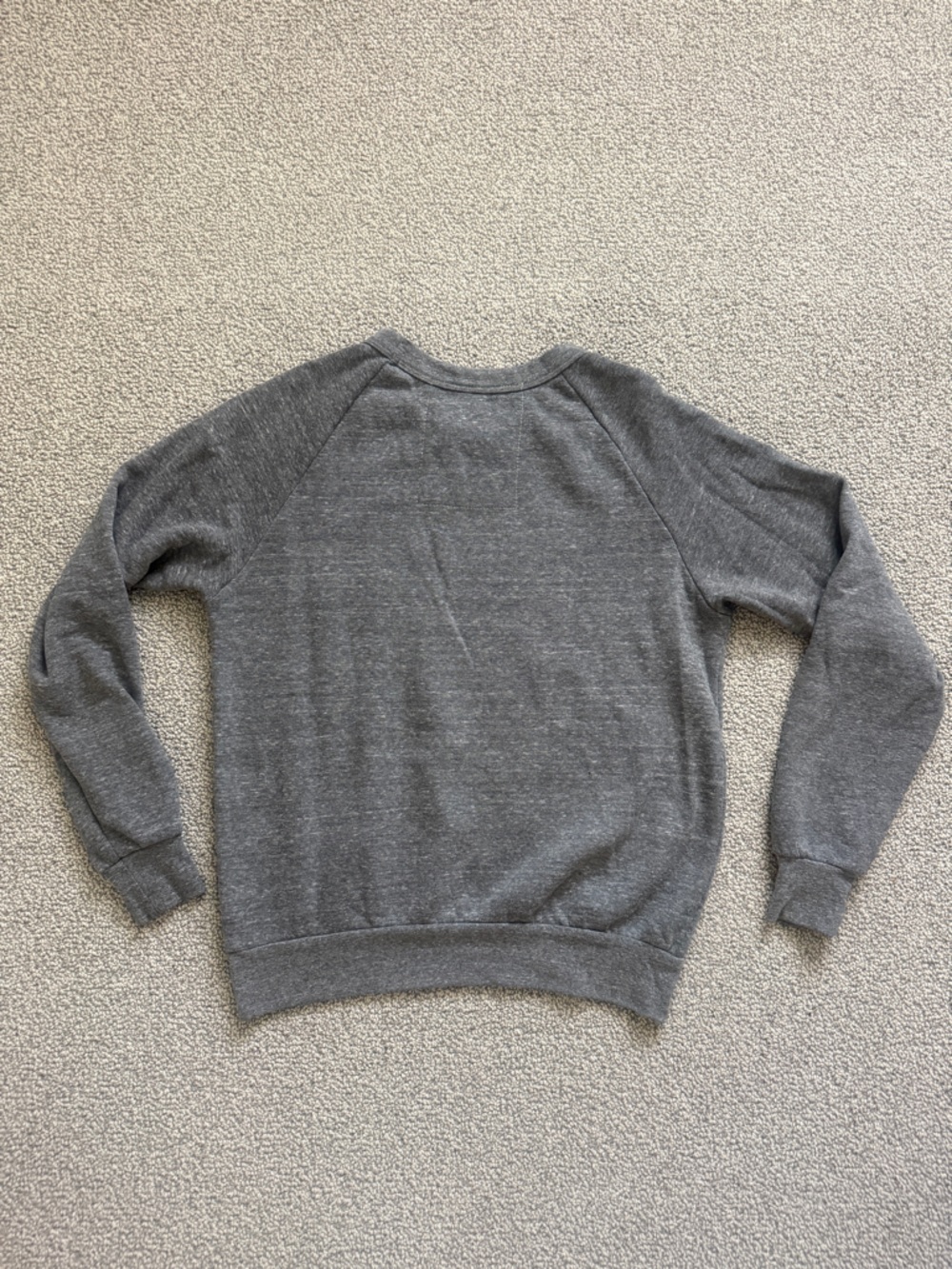 Aviator Nation Gray Crewneck with Red Orange Yellow Pink Purple Stripes - Picture 3 of 5